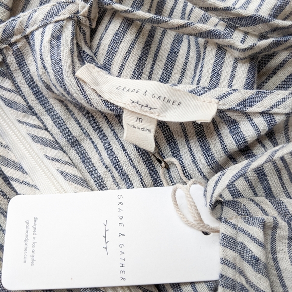 💜LAST 1💜 NWT Grade & Gather Striped Midi Dress - Picture 5 of 6